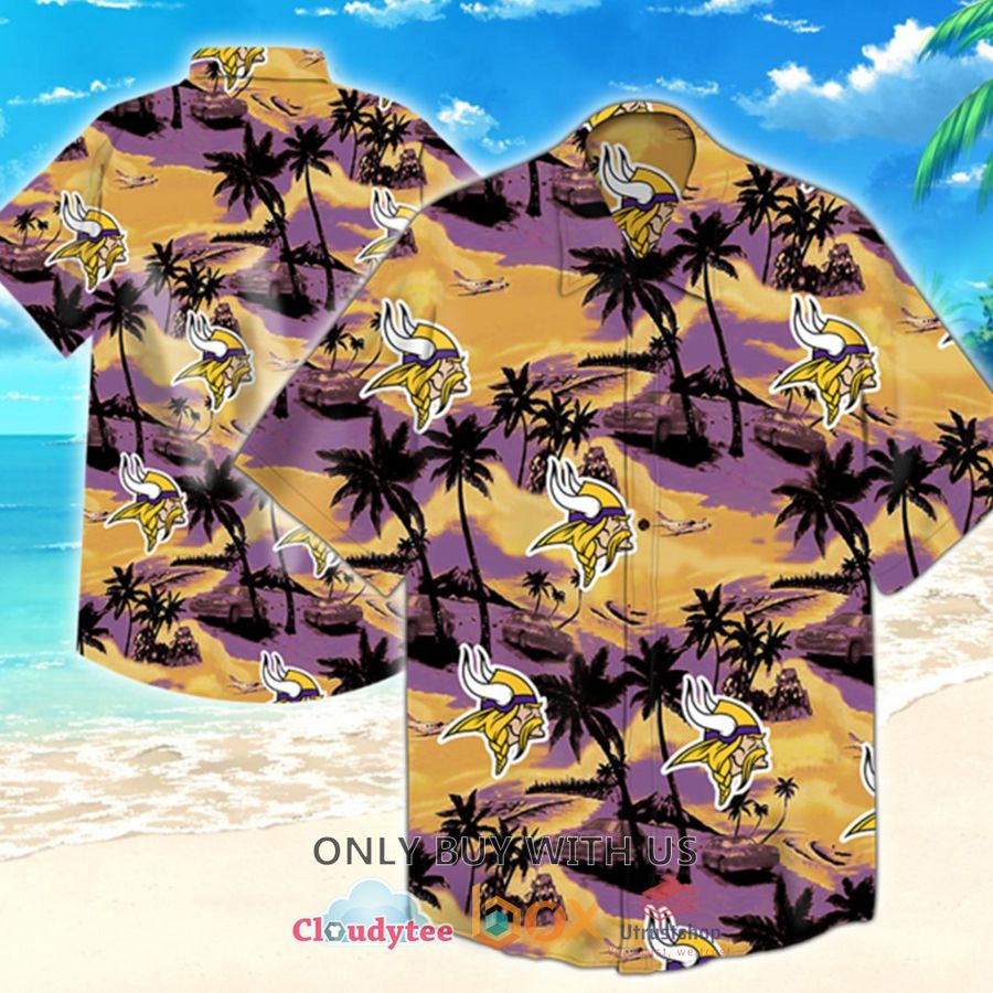 minnesota vikings palm tree hawaiian shirt 1 923