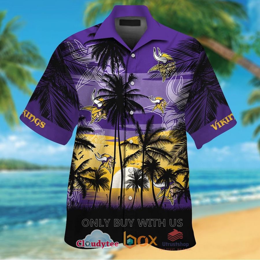 minnesota vikings palm tree purple yellow hawaiian shirt 1 30754