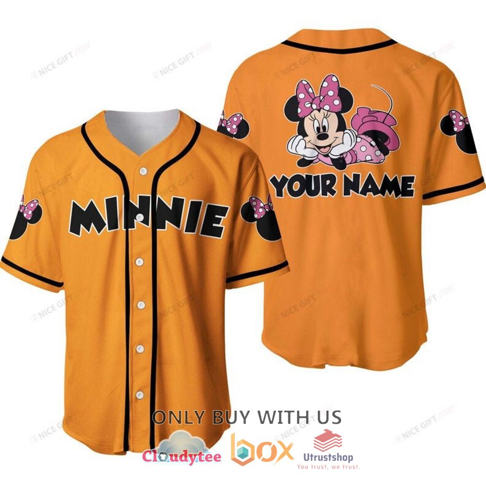 minnie mouse cute custom name baseball jersey shirt 1 37333