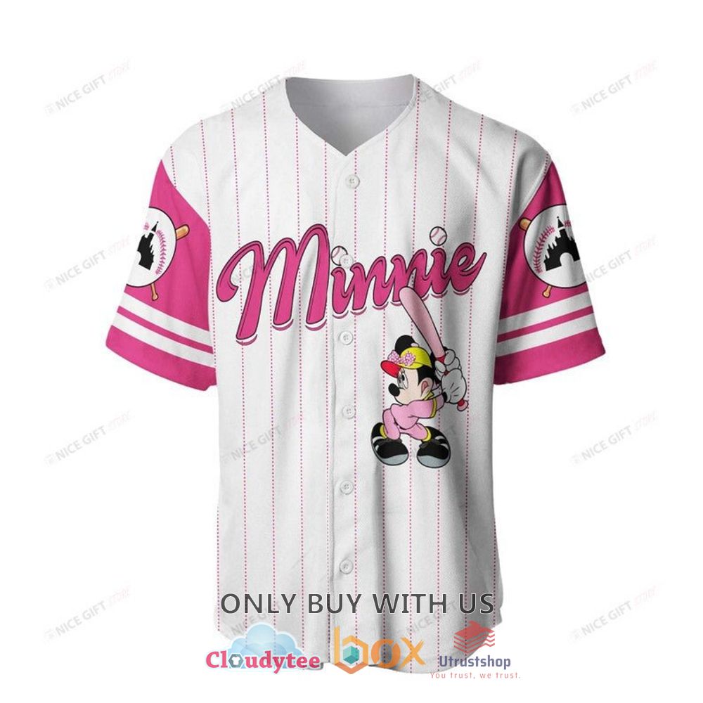 minnie mouse disney pattern baseball jersey shirt 2 97414