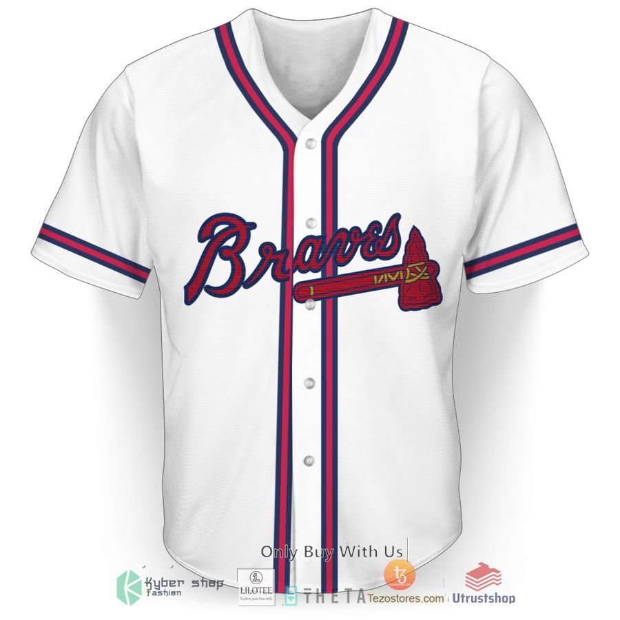 mlb atlanta braves white baseball jersey 1 4331