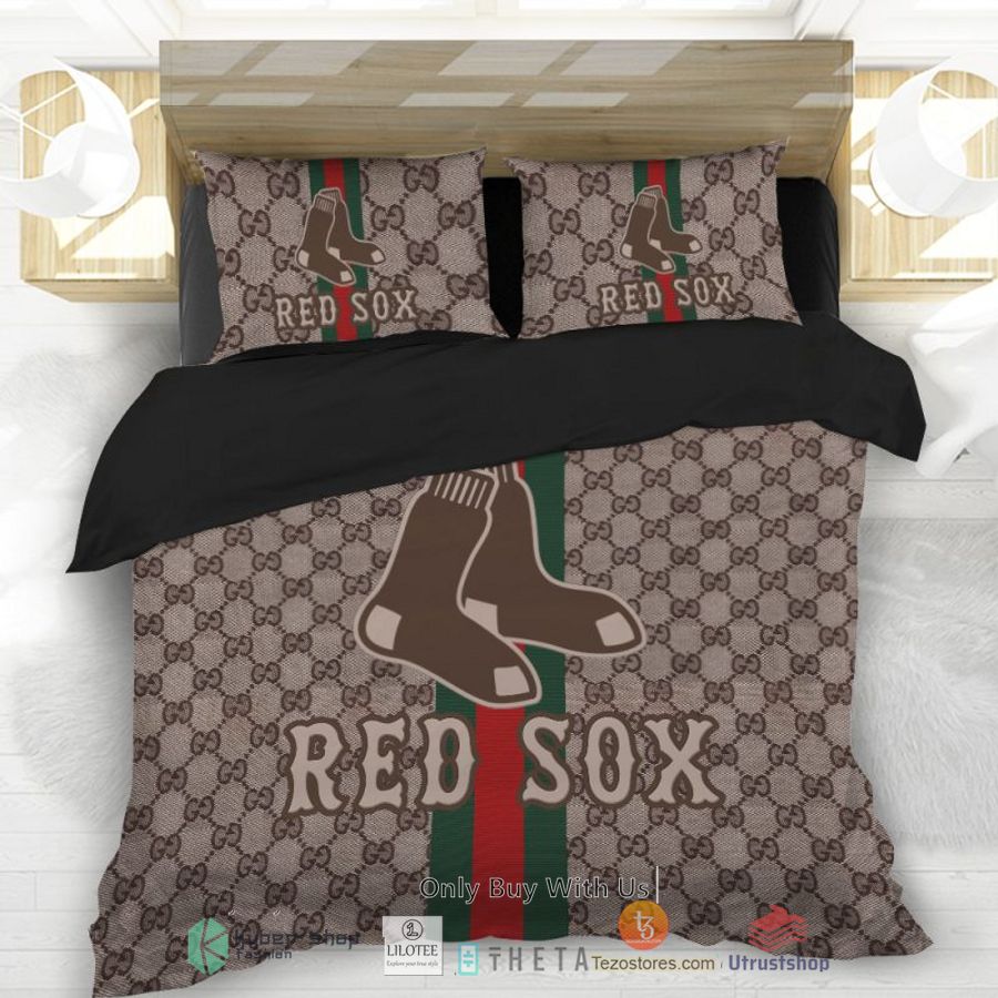 mlb boston red sox gucci bedding set 2 82777