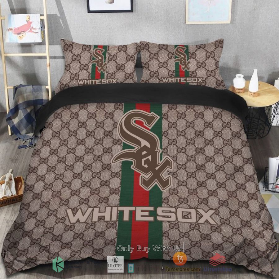 mlb chicago white sox gucci bedding set 1 50053