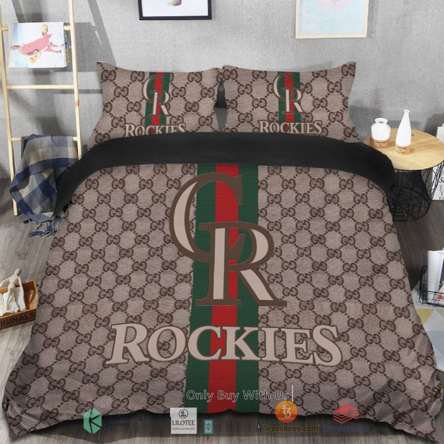 mlb colorado rockies gucci bedding set 1 13656