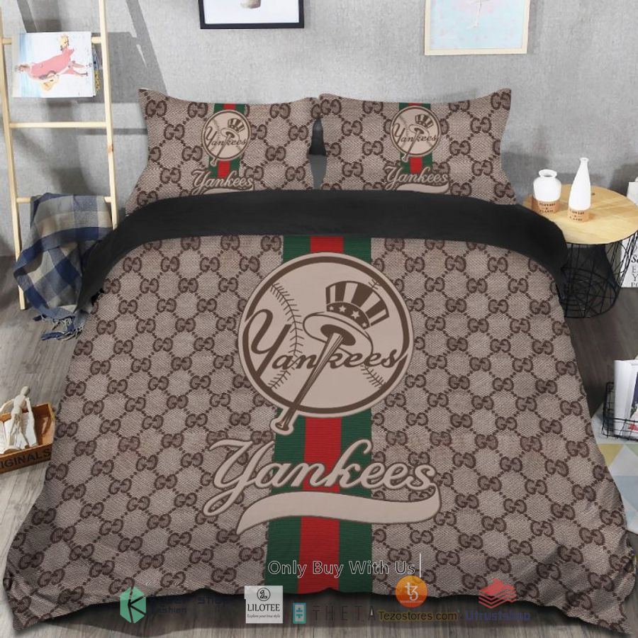 mlb new york yankees gucci bedding set 1 25374