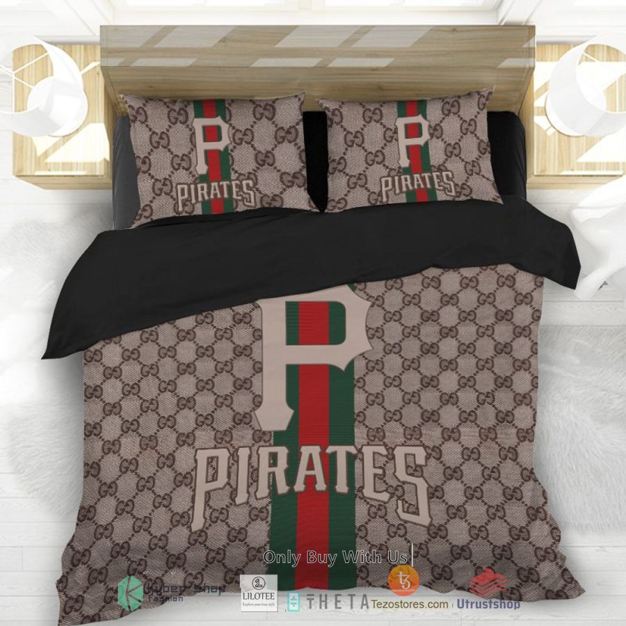 mlb pittsburgh pirates gucci bedding set 2 6339