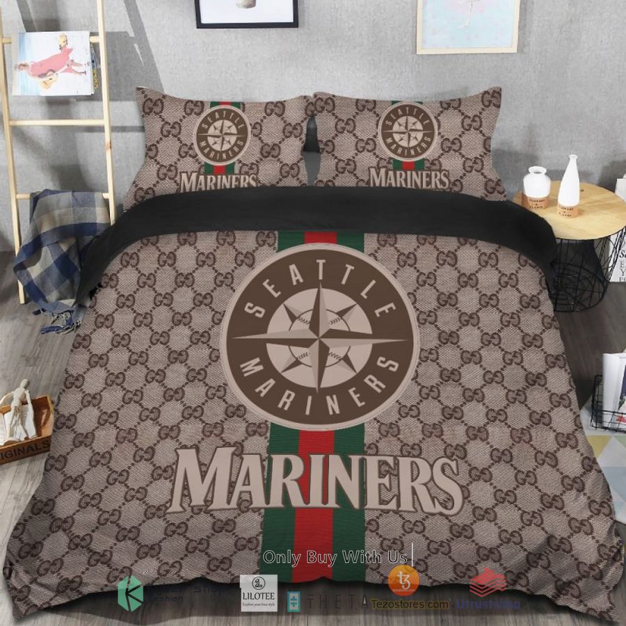 mlb seattle mariners gucci bedding set 1 79340