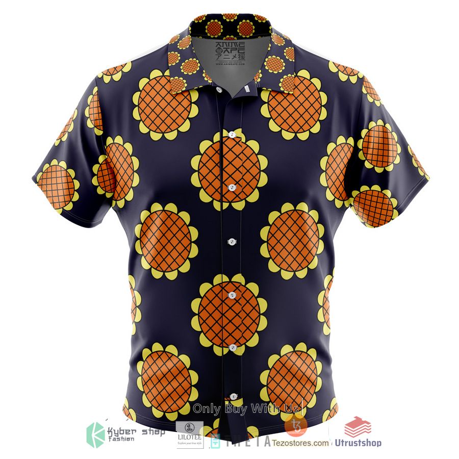 monkey d luffy dressrosa one piece short sleeve hawaiian shirt 1 72374