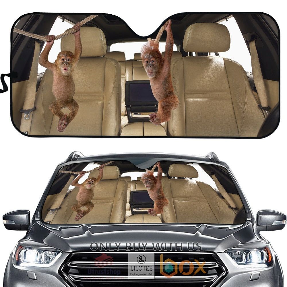 monkey playing in your car sun shades 1 98491