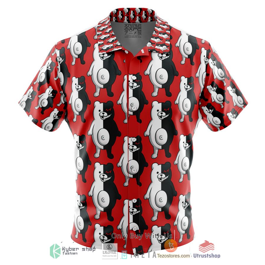 monokuma danganronpa short sleeve hawaiian shirt 1 60320