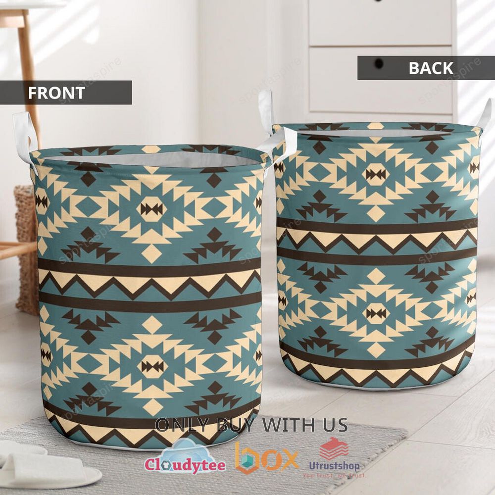 native american pattern color laundry basket 2 6815