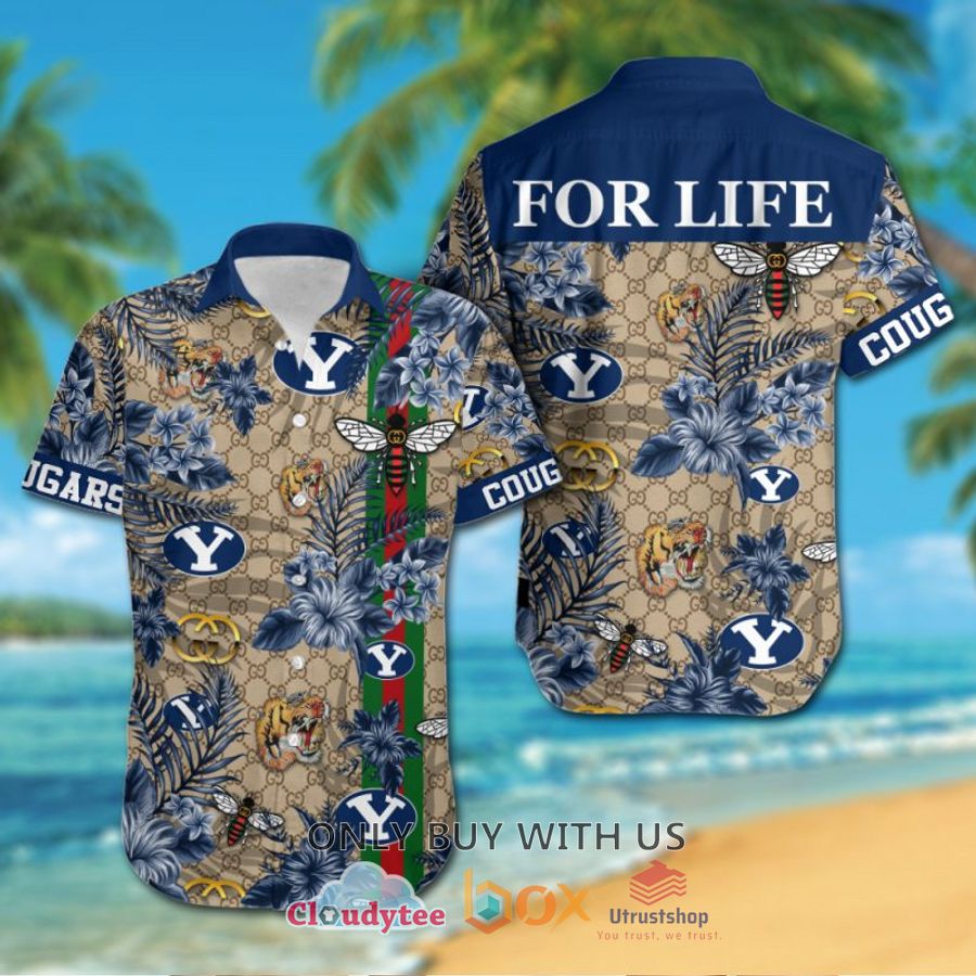 ncaa byu cougars gucci hawaiian shirt short 1 64623