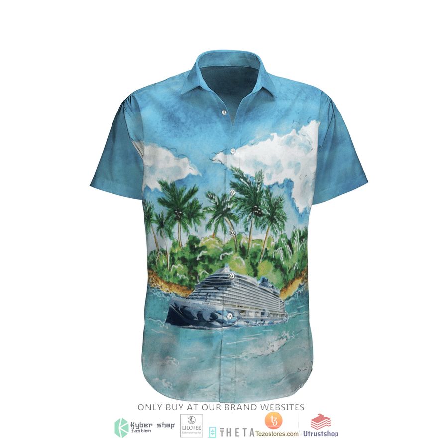 ncl norwegian cruise line norwegian prima short sleeve hawaiian shirt 1 55415