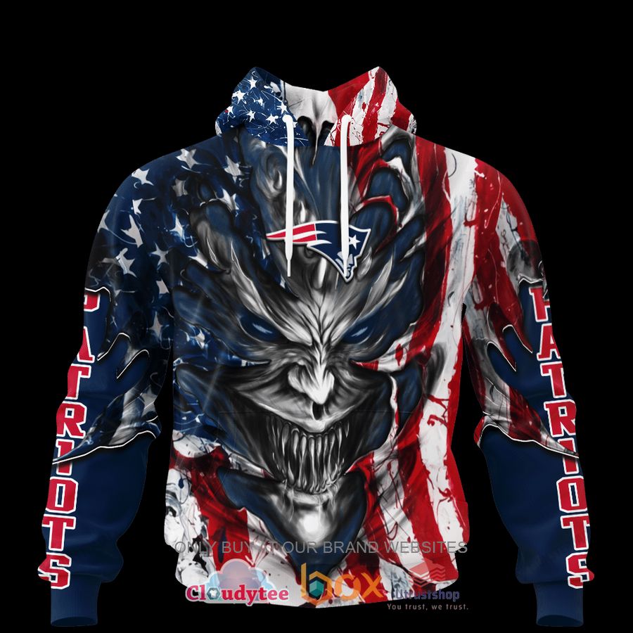 new england patriots evil demon face us flag 3d hoodie shirt 1 59338