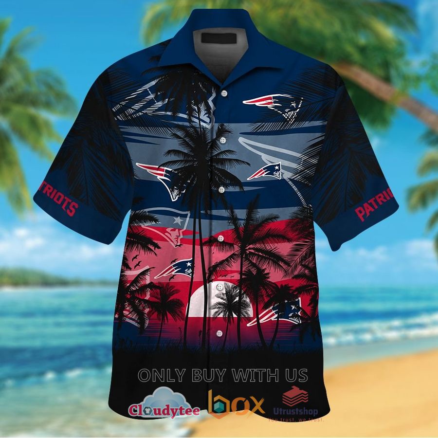 new england patriots palm tree red navy hawaiian shirt 1 6754