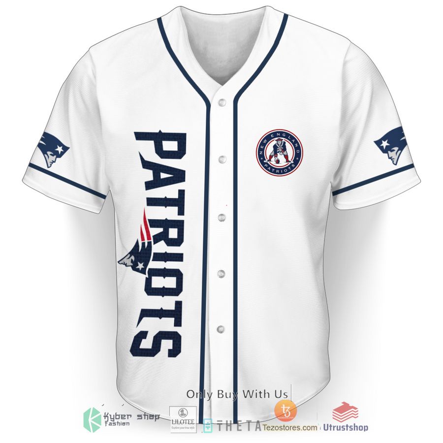 new england patriots white baseball jersey 1 44458