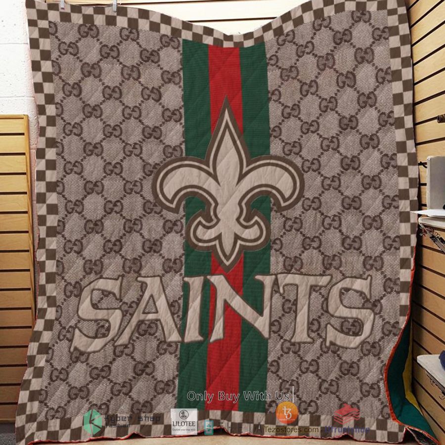 new orleans saints gucci nfl quilt 1 23221