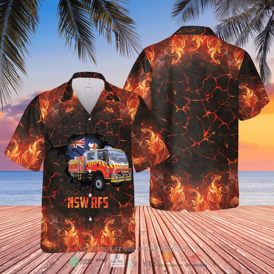 new south wales rfs fire truck short sleeve hawaiian shirt 2 58401