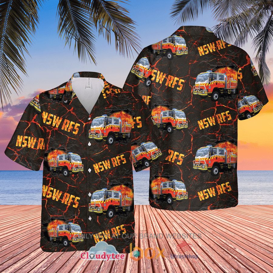 new south wales rfs fire trucks hawaiian shirt 1 759
