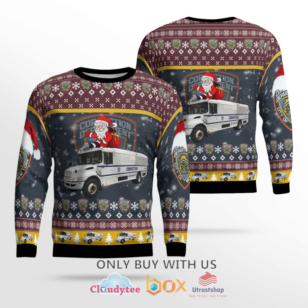 new york city department of correction christmas sweater 1 48414