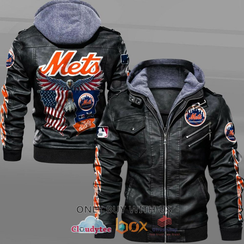 new york mets american flag eagle leather jacket 1 63407
