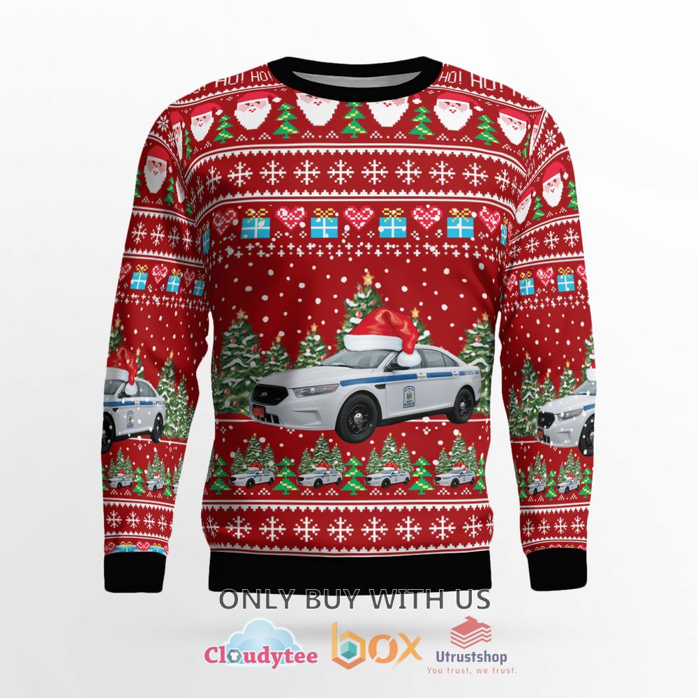 new york state emergency medical car police christmas sweater 2 96054