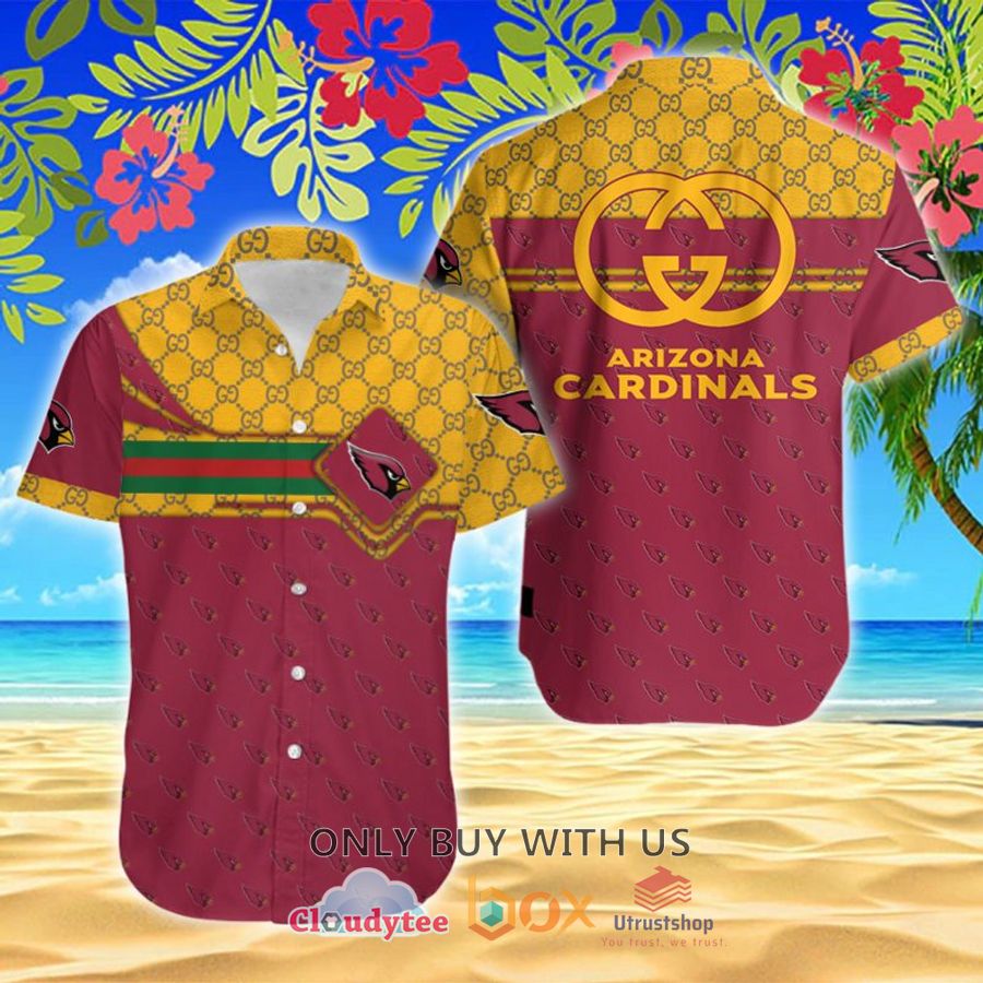 nfl arizona cardinals gucci hawaiian shirt 1 51350