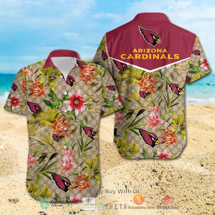 nfl arizona cardinals hawaiian shirt short 1 95810