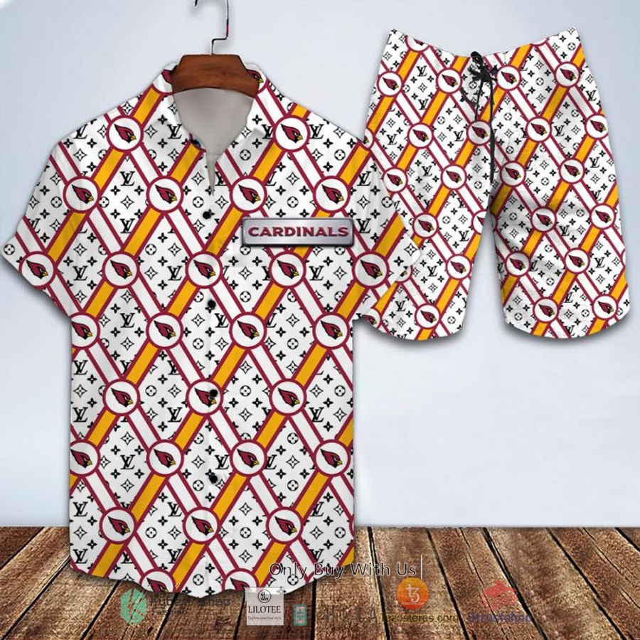 nfl arizona cardinals louis vuitton hawaiian shirt short 1 30914