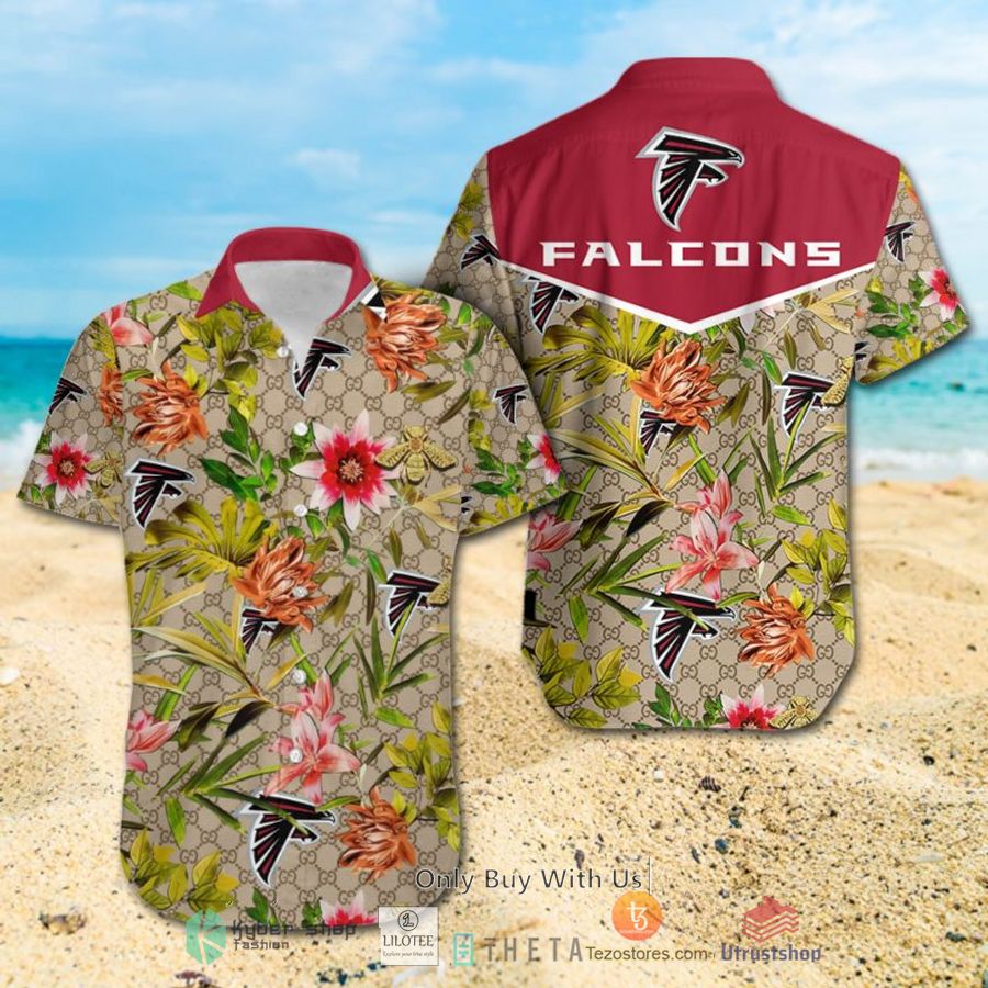 nfl atlanta falcons louis vuitton lv hawaiian shirt short 1 48605