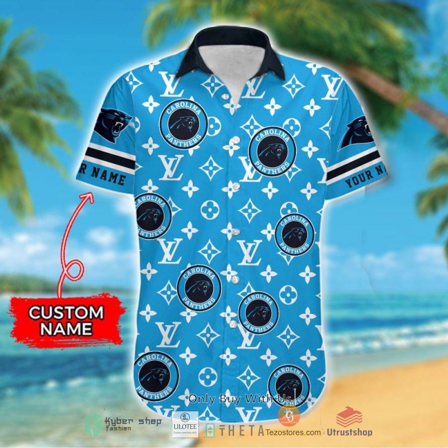 nfl carolina panthers louis vuitton custom name hawaiian shirt 2 6173