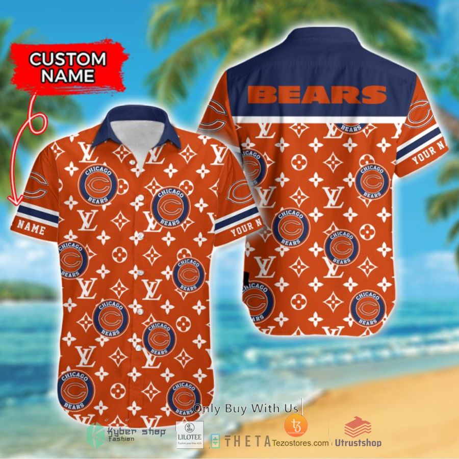 nfl chicago bears louis vuitton custom name hawaiian shirt 1 41992