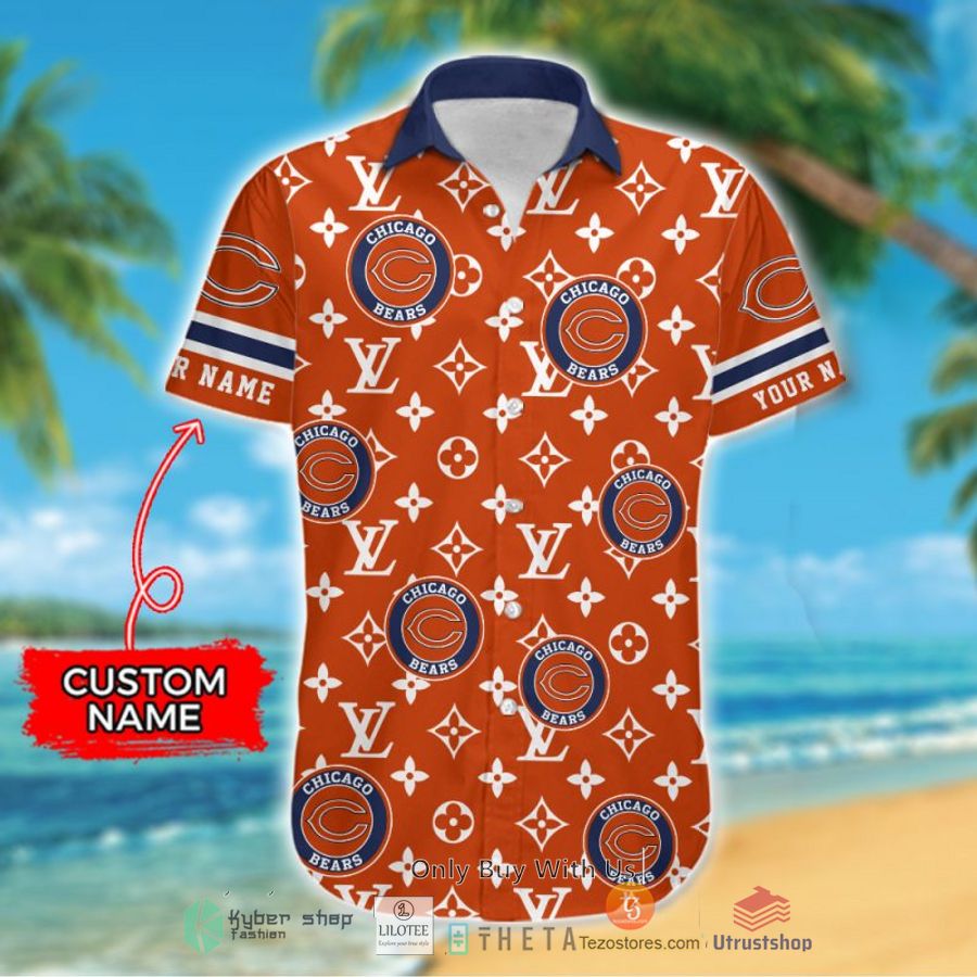 nfl chicago bears louis vuitton custom name hawaiian shirt 2 86368