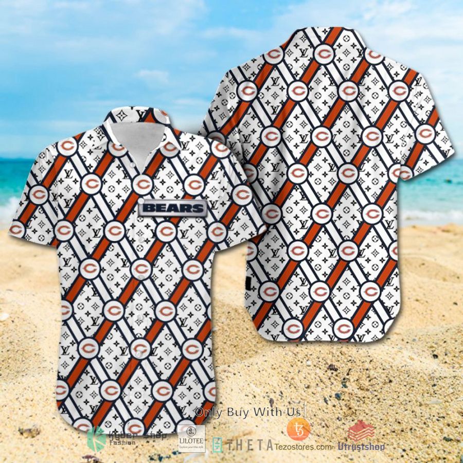 nfl chicago bears louis vuitton hawaiian shirt short 2 5909