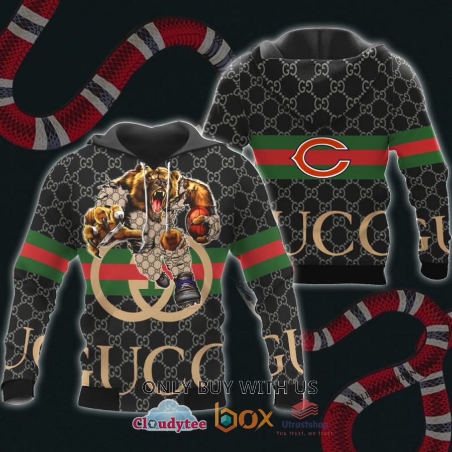 nfl chicago bears mascot gucci 3d shirt hoodie 1 77765
