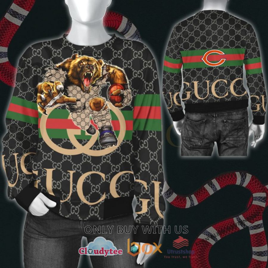 nfl chicago bears mascot gucci 3d shirt hoodie 2 92052
