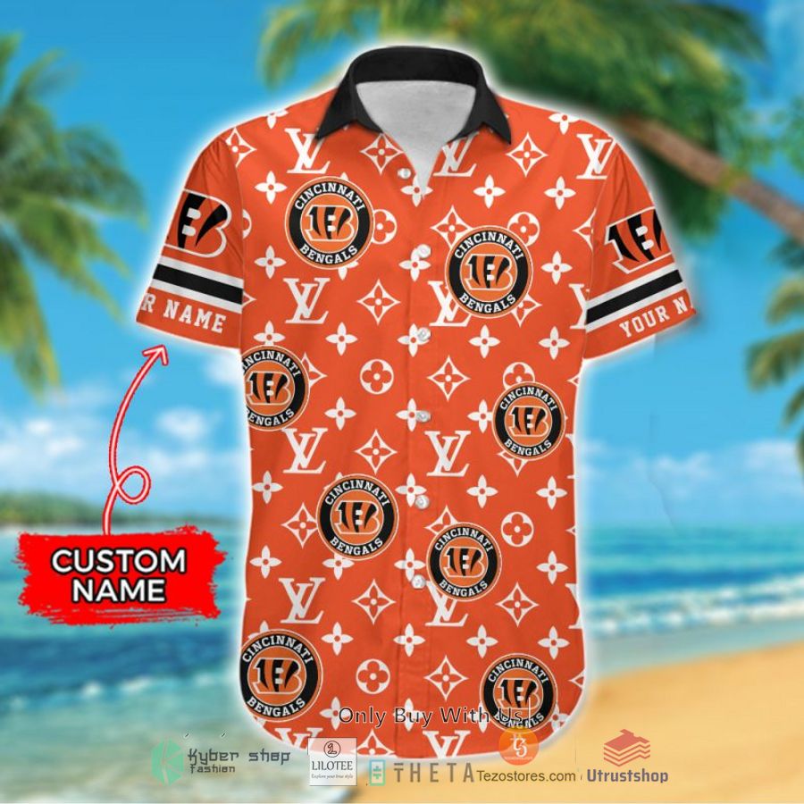 nfl cincinnati bengals louis vuitton custom name hawaiian shirt 2 45686
