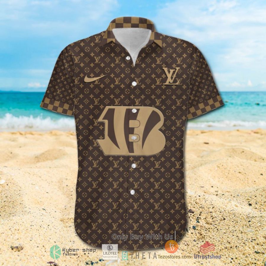 nfl cincinnati bengals louis vuitton luxury hawaiian shirt short 2 97286