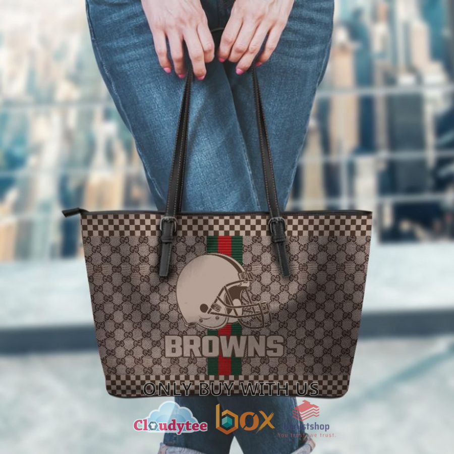 nfl cleveland browns gucci handbag tote bag 1 67122