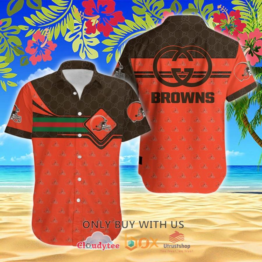 nfl cleveland browns gucci hawaiian shirt 1 38310