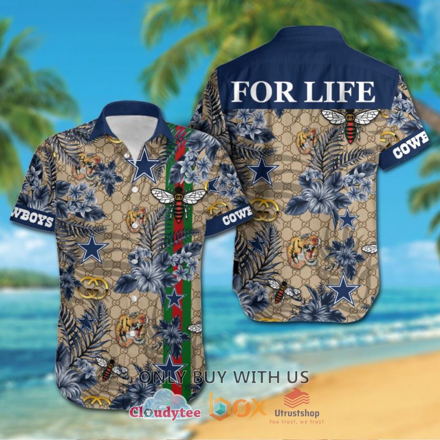 nfl dallas cowboys gucci hawaiian shirt short 1 37753