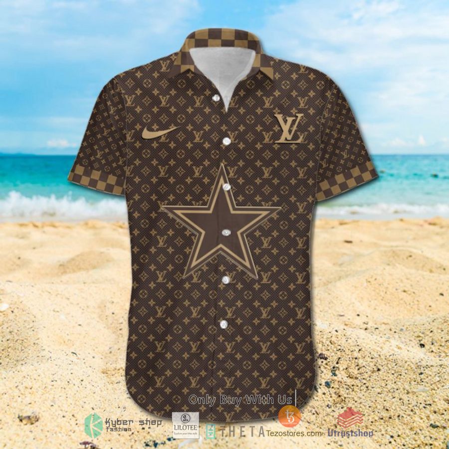 nfl dallas cowboys louis vuitton luxury hawaiian shirt short 2 25943