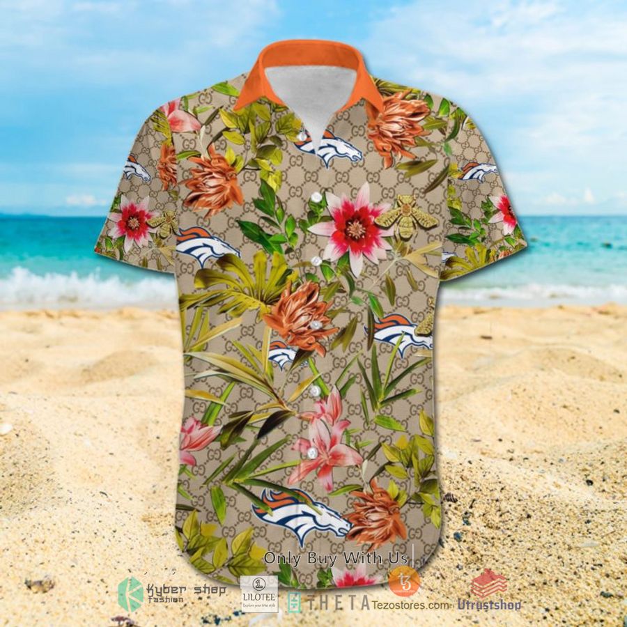 nfl denver broncos louis vuitton lv hawaiian shirt short 2 98461