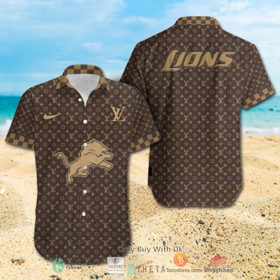 nfl detroit lions louis vuitton luxury hawaiian shirt short 1 71439