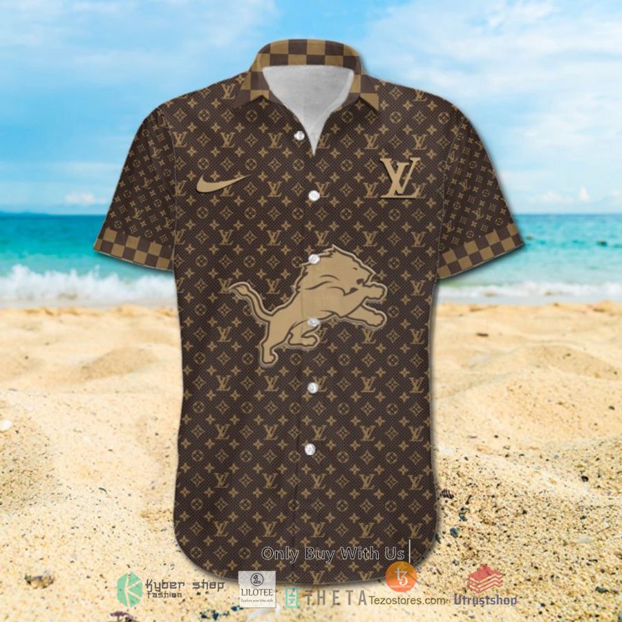 nfl detroit lions louis vuitton luxury hawaiian shirt short 2 13948