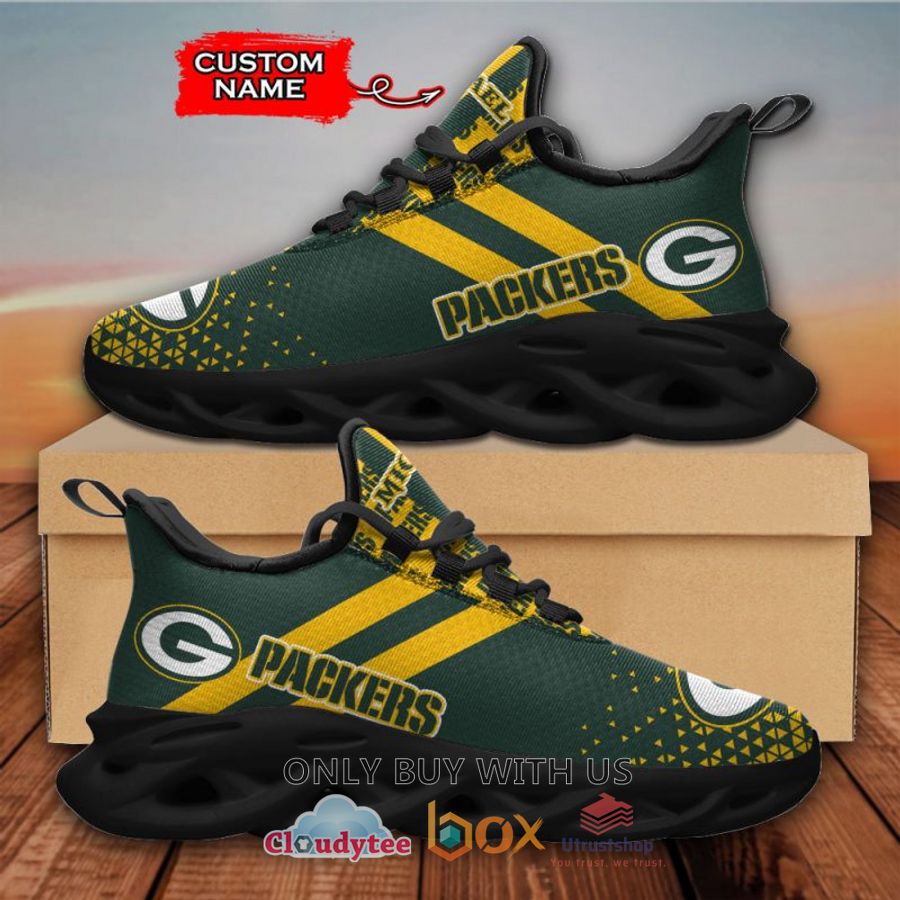 nfl green bay packers green custom name clunky max soul shoes 1 69988