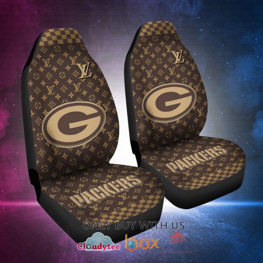 nfl green bay packers louis vuitton car seat cover 2 37892
