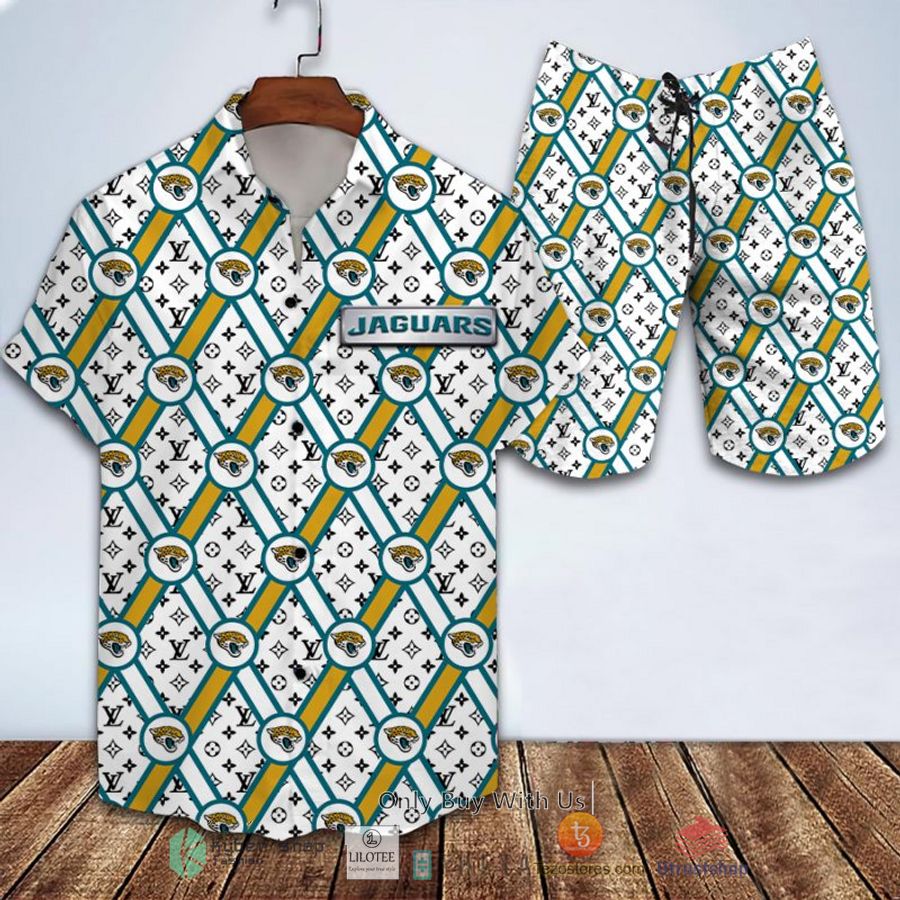 nfl jacksonville jaguars louis vuitton hawaiian shirt short 1 56425
