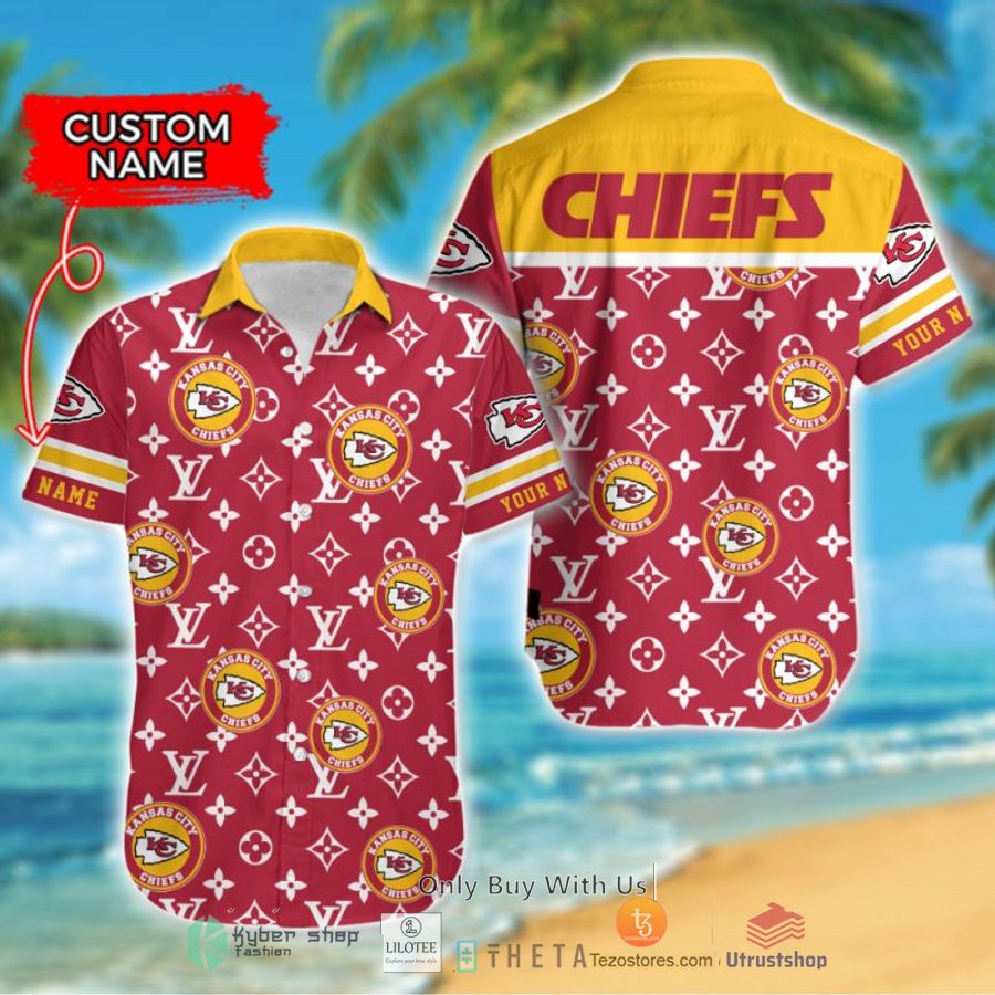 nfl kansas city chiefs louis vuitton custom name hawaiian shirt 1 38569