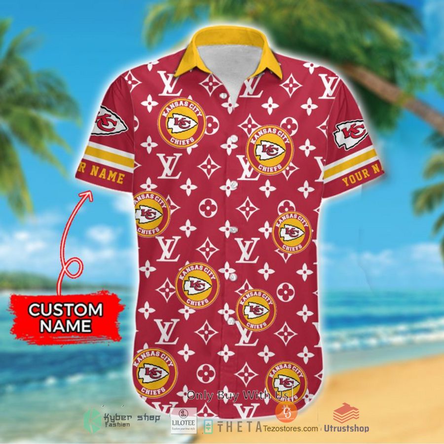 nfl kansas city chiefs louis vuitton custom name hawaiian shirt 2 37072
